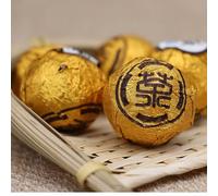 HELLOYOUNG Thé Pu'er Shou Mei biologique chinois Perle du dragon Sans additif fabriqué à la main aliment vert avec une saveur intense Thé pu-erh Pu'er Tea (500g)