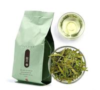 HELLOYOUNG Thé vert Longjing aliment vert artisanal traditionnel chinois avec un goût croquant et rafraîchissant des profils de saveur uniques biologique et sans additifs (200g)