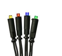 Hellum 150308 Guirlande lumineuse d'intérieur 220 V avec 20 LED, longueur éclairée 2,85 m, câble vert, décoration de sapin de Noël, prise IP20, pour l'intérieur