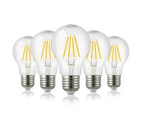 Hellum - 206517 - Lot de 3 ampoules LED E27 à intensité variable - 7 W - Blanc chaud - Avec filament LED - 806 lumens - Vintage - Pour remplacer une ampoule de 60 W - 2700 K - Transparent