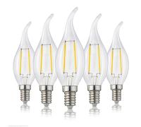 hellum 207309 Lot de 3 ampoules LED E14 en forme de bougie E14 Blanc chaud 250 lm 2,5 W Équivalent à 25 W 2700 K Transparent