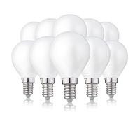 hellum 208207 Lot de 10 ampoules LED E14 2,5 W blanc chaud en forme de goutte avec 250 lm E14 vintage remplace une ampoule de 25 W G45 2700 K blanc chaud mat