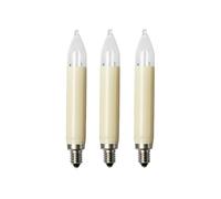 hellum 3 Ampoules de rechange à filament, 12V 3W E10, 902037 | Ampoule de rechange E10 (Ø10 mm) pour guirlande lumineuse de 20 lampes d'extérieur, bougie à tige 22 lm, arc lumineux de Noël