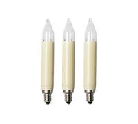 hellum 3 Ampoules de rechange à filament, 16V 3W E10, 904031 | Ampoule de rechange E10 (Ø10 mm) pour guirlande lumineuse de 15 lampes d'extérieur, bougie à tige 22 lm, arc lumineux de Noël