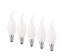 Hellum 5 bougies à effet souffle Ampoule E14 LED blanc chaud, 250 lumens Bougie à effet souffle E14 2,5 W LED équivaut à une ampoule à bougie de 25 watts, 2700 kelvins blanc chaud mat 220285