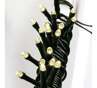 Hellum 577563 Mini guirlande lumineuse d'intérieur avec 35 LED de longueur 5,1 m Blanc chaud classique Avec fiche pour sapin de Noël Câble vert 1,5 m