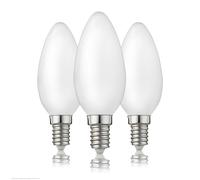 Hellum Ampoule LED E14 ampoule bougie blanc chaud, 3 pièces, 2,5W, E14 LED blanc chaud avec filament LED 250 lumen, ampoule E14 remplace l'ampoule 25-watt, C35, 2700 Kelvin mat, 220216