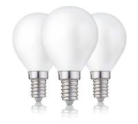 Hellum Ampoule LED E14, lampe LED G45 4,5 W comme ampoule de remplacement pour ampoule à incandescence 40 W, LED E14 blanc chaud avec 2700 kelvins, 470 lumens LED filament mat, 3 pièces 220360