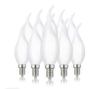 Hellum Ampoule LED E14 Lot de 10, forme chandelle, lumière blanche chaude, 250 lm, 2,2 W, équivaut à 25 W, 2700 K, blanc chaud mat 207408