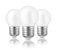 Hellum Ampoule LED E27 mini globe, lot de 3, 4,5W, remplace 40W, verre mat | Ampoule LED E27 mini globe, gros culot à vis, LED filament vintage, ampoule E27 blanc chaud 2700 K, 470 lm, 220483