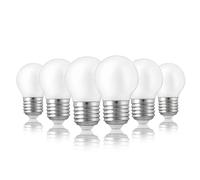 Hellum Ampoule LED E27 mini globe, lot de 6, 2,2W, remplace 25W, verre mat | Ampoule LED E27 mini globe, gros culot à vis, LED filament vintage, ampoule E27 blanc chaud 2700 K, 250 lm, 220834