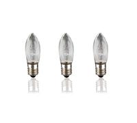 Hellum bougies de remplacement pour arc flottant, 3 pièces bougie cannelée pour arbre de Noël bougies chaînes lumineuses à l'intérieur avec 20 points de combustion, E10/ 12V/ 2,5W/ 22 lumens 912135