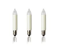 Hellum bougies de remplacement pour arc flottant, 3 pièces petite bougie pour arbre de Noël bougies chaînes lumineuses à l'intérieur avec 7 points de combustion, E10/ 34V/ 3W/ 22 lumens 939033