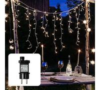 Hellum Brightum Lichtervorhang-Eisregen Innen/Außen 240 LED Blanc Chaud
