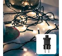 Hellum chaîne de lumière 80 LED blanc froid 7,9 m longueur de la lumière 10 m ligne d'alimentation extérieur décoratif éclairage Trafo Garden Party <59 lm 560817