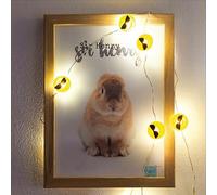 hellum Cool-Emoji Guirlande lumineuse LED en cuivre, avec 10 LED blanc chaud, longueur de la lumière : 90 cm, câble argenté, pour l'intérieur, fonctionne avec des piles (2AA) 522952