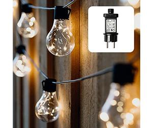 'Hellum "Edison Guirlande lumineuse, transparent/chaud/blanc