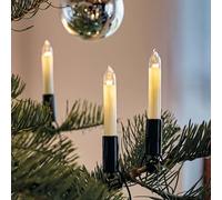 Hellum guirlande LED, made in Germany, guirlande sapin à clip, 20 LED, longueur 13,3 m, câble vert, blanc chaud, intérieur, prise séparable <59 lm 802047