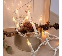 Hellum guirlande lumineuse intérieur filaire avec interrupteur, 10 ampoules type bougie blanc chaud, longueur éclairée 1,35 m, câble blanc, pour salon, chambre et Noël, <59lm, 150544