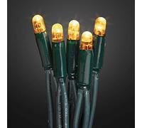 hellum Guirlande lumineuse LED pour l'extérieur, extensible, avec prise, kit d'extension sans câble d'alimentation, 3,9 m, 40 LED blanc chaud, câble vert 555103