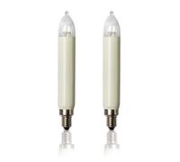 Hellum LED Bougies de rechange pour guirlandes lumineuses d'intérieur et d'extérieur, 5 pièces 8-55 V 0,5 W Bougie à tige avec 4-30 points d'éclairage, ø15 mm E10/ 8-55 V/ 0,5 W/ 15 lumens 151343