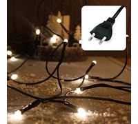 Hellum Mini guirlande lumineuse LED intérieure 7,35 m - Longueur de la lumière 50 LED intérieure - Guirlande lumineuse classique - Blanc chaud - Avec connecteur - Sapin de Noël - Câble d'alimentation