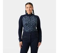 Helly Hansen Base Layer Demi Zip Imprimé Femme Lifa Merino Bleu S