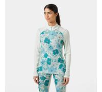 Helly Hansen Base Layer Demi Zip Imprimé Femme Lifa Merino Bleu XS