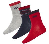 Helly Hansen Enfants Unisexe K Wool Sock 3Pk 32-35 Noir et ébène