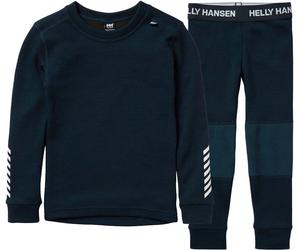 Helly-Hansen - Ensemble de sous-vêtement haut et bas en laine de mérinos - K Lifa Merino Set Navy en Laine - Taille Enfant 8 ans Navy 8 ans