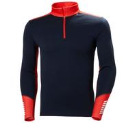 Helly Hansen Hommes Lifa Mérinos Poids Moyen 1/2 Zip, Bleu Marine, 2XL
