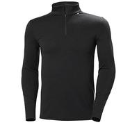 Helly Hansen Hommes Lifa Mérinos Poids Moyen 1/2 Zip, Noir, M