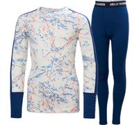 HELLY HANSEN Jr Graphic Lifa Merino Set - Enfant - Bleu / Blanc / Orange - taille 14 ans- modèle 2027