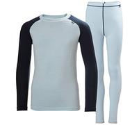 Helly Hansen JR HH Merino Mid Set Ensemble de sous-vêtement Enfant Ice Blue FR: Taille Unique (Taille Fabricant: 14)