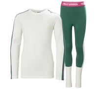 Helly Hansen Jr LIFA Ensemble de Laine mérinos Poids Moyen Couche de Base inférieure, 439 Émeraude, 16 Ans Mixte Enfant