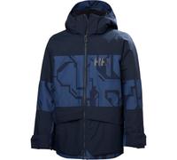 Helly Hansen Veste de ski enfant Summit 2.0 – Imperméable et respirante – Bleu foncé AOP 12 ans