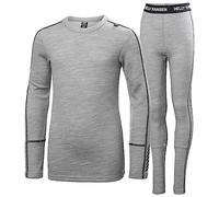 Helly Hansen Junior Unisexe Jr Lifa Merino Poids Moyen Set, Gris chiné 2.0, 14