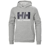 Helly Hansen Junior Unisexe Sweat à capuche Jr HH Logo 2.0, Gris Mélange, 8