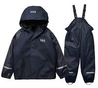Helly Hansen - Ensemble de pluie enfant Bergen Fleece PU Rainset 2.0 doublé Rouge et rose 3 ans