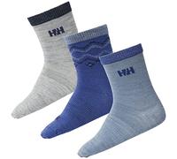Helly Hansen Kids Wool Sock 3Pk Chaussettes en Laine, Gris, 34 Mixte Enfant