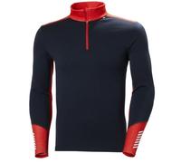 Helly Hansen Hommes Lifa Mérinos Poids Moyen 1/2 Zip, Bleu Marine, S