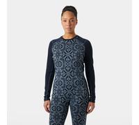Helly Hansen Lifa® Merino Midweight Graphic Long-sleeve Crew Base Layer Femme - Blue/Purple - XL