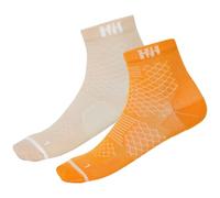 Helly Hansen Chaussettes de trail unisexe – Lot 2 paires Orange Taille 42-44