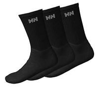 Helly Hansen Lot de 3 chaussettes de sport en coton pour adulte Noir (990 Black), Homme, 990 Noir, 45-47