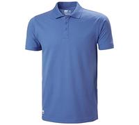 Helly-Hansen Manchester Polo pour homme - 100 % coton durable avec col côtelé, coutures latérales et patte avant boutonnée, bleu pierre, taille 4XL