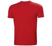 Helly-Hansen Manchester T-shirt pour homme 100 % coton à manches courtes et col côtelé et coutures latérales, Rouge alerte, XX-Large