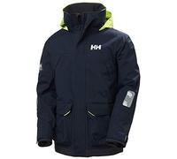 Helly-Hansen Pier 3.0 Coastal Veste de voile pour homme - Imperméable, coupe-vent et respirante, avec capuche jaune fluo pliable, Bleu marine 597., X-Large