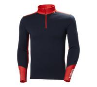 Helly-Hansen - Première couche thermique en laine de mérinos - Lifa Merino Midweight 1/2 Zip Navy pour Homme en Laine - Taille S Navy S