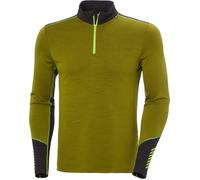 Helly-Hansen - Première couche thermique en laine de mérinos - Lifa Merino Midweight 1/2 Zip Olive Green en Laine - Taille L - Vert Vert L