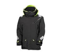 Helly-Hansen Skagen Vestes imperméables pour homme en tissu de voile coupe-vent et capuche jaune fluo pliable, 980 ébène - Taille XL